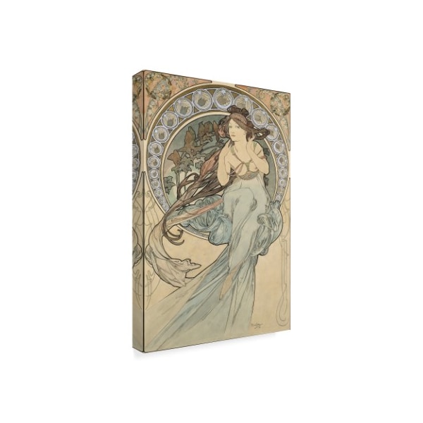 Alphonse Marie Mucha 'La Musique, 1898' Canvas Art,22x32